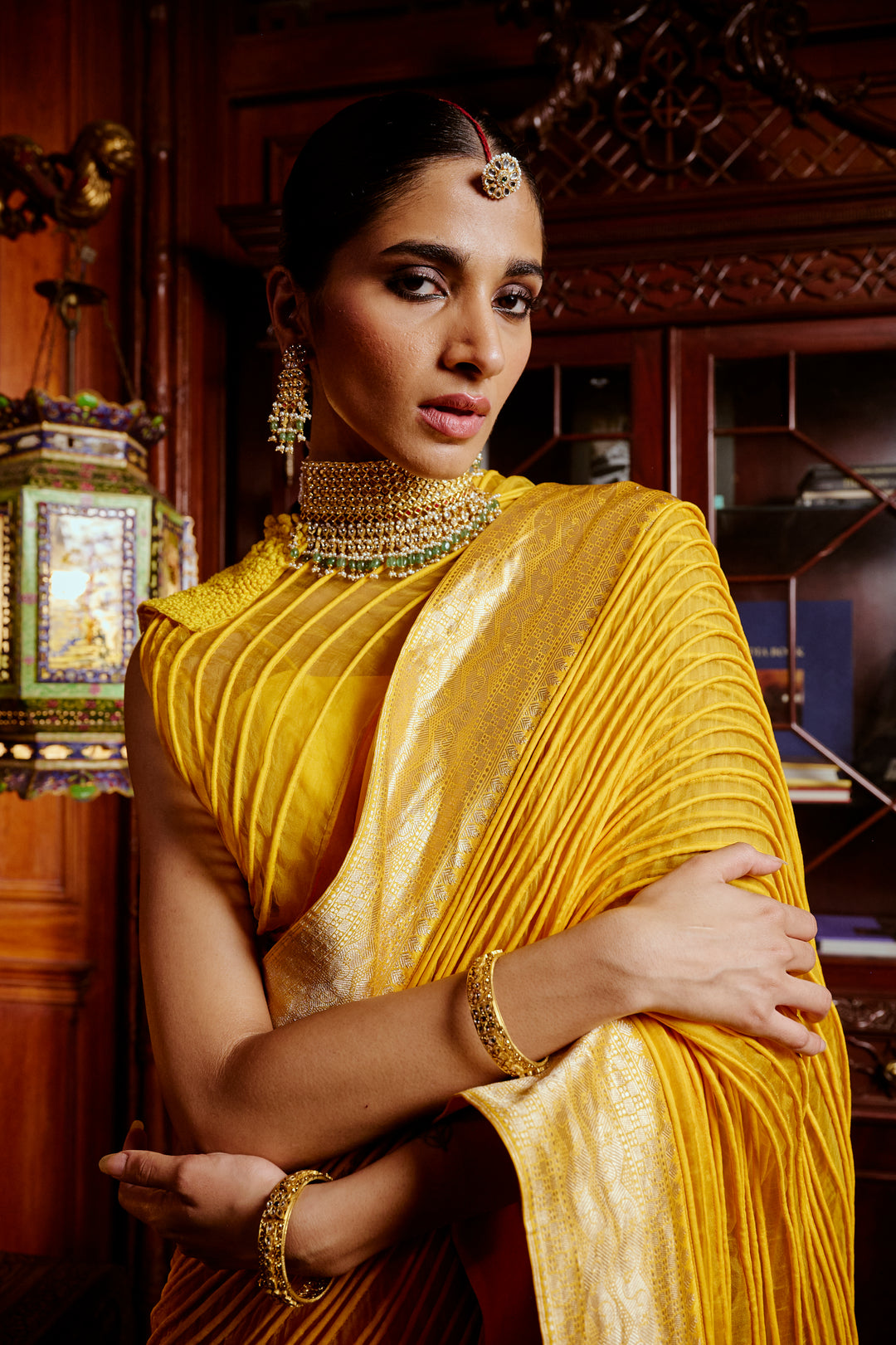 Corded Banarasi Saree