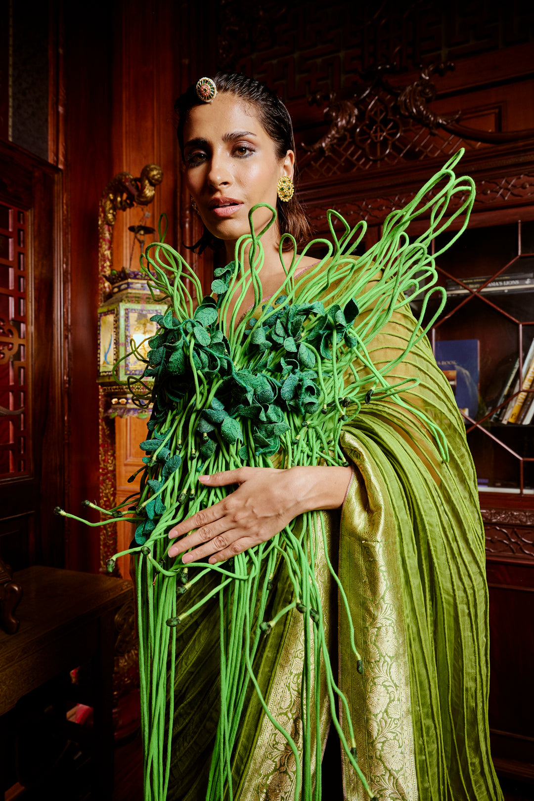 Corded Banarasi Saree