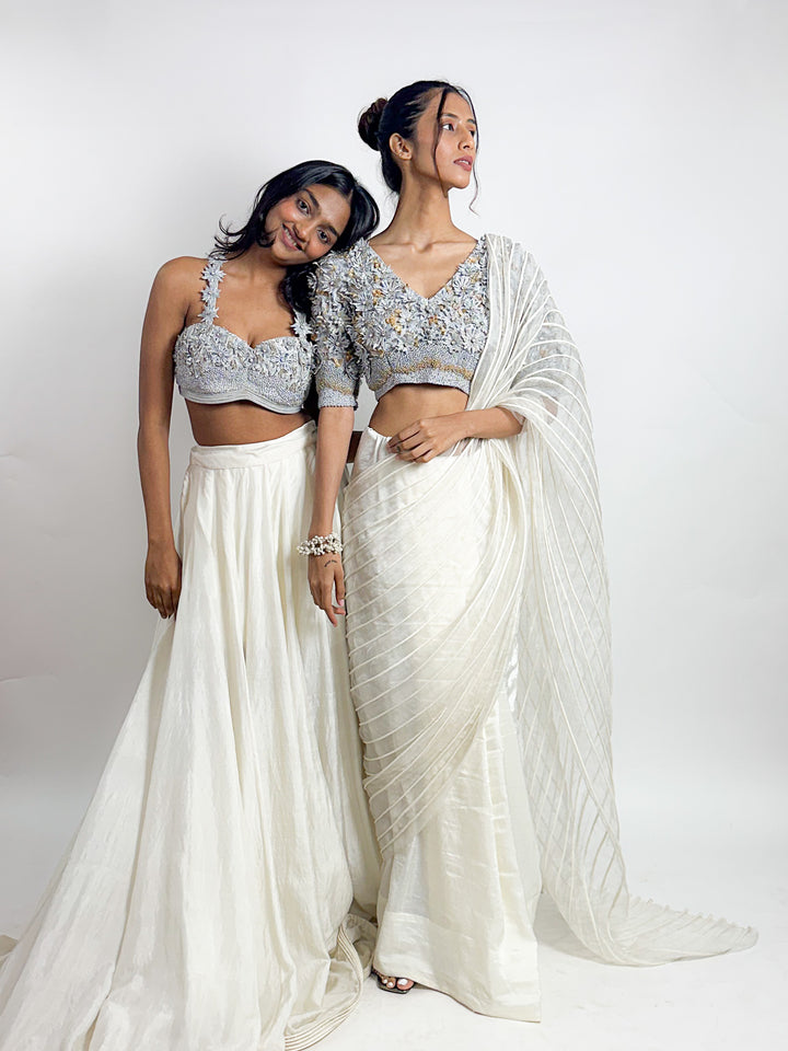 White Silk by Silk Corded Saree