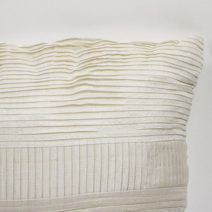 Pleated Silk Coral Cushion