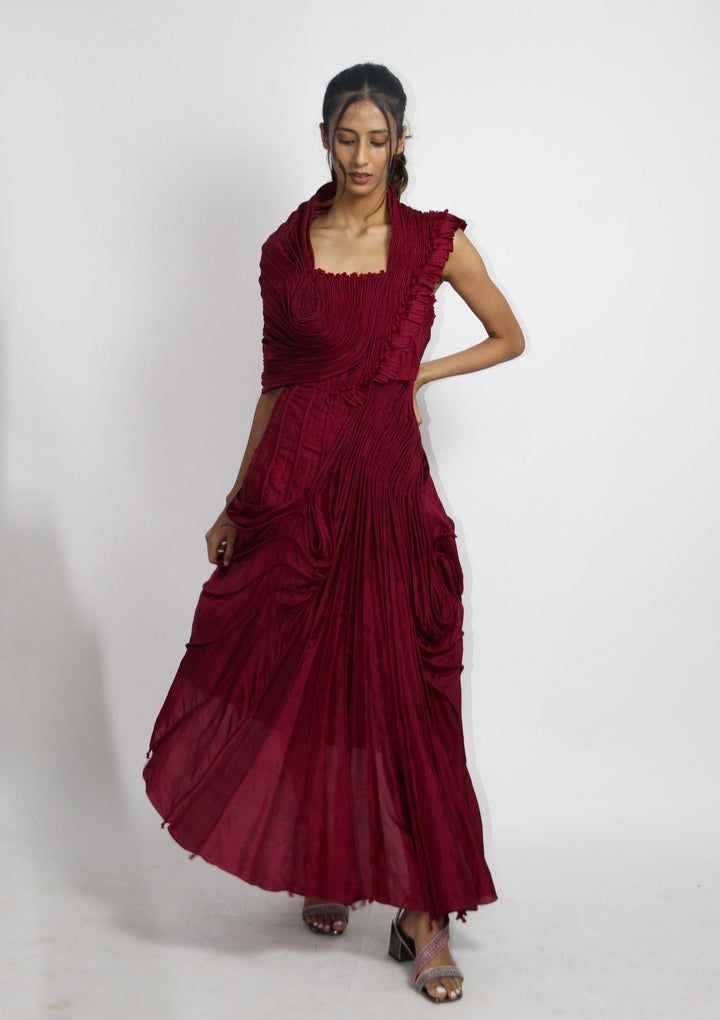 Corded Drape Gown